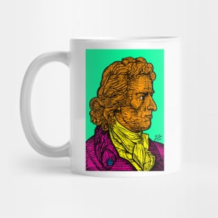 FRIEDRICH SCHILLER ink and acrylic portrait Mug